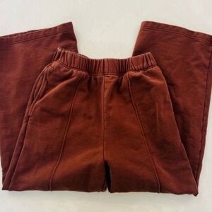 Veiled Brown High Rise Stretchy Wide Leg Pants XS